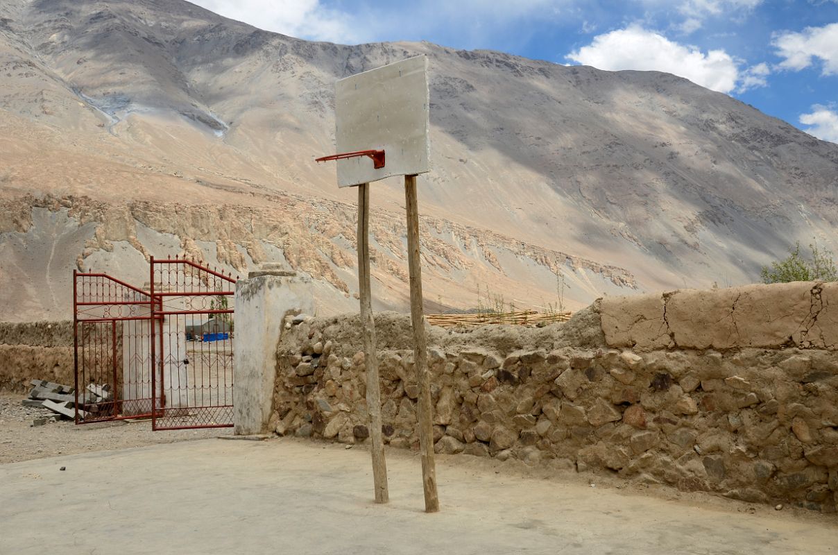 28 Basketball Net In School Courtyard In Yilik Village On The Way To K2 China Trek